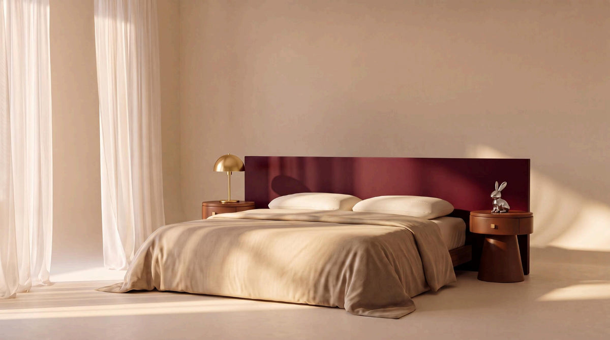 A warm and beautiful bedroom with Sovenestia bedding